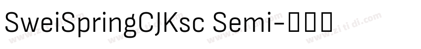 SweiSpringCJKsc Semi字体转换